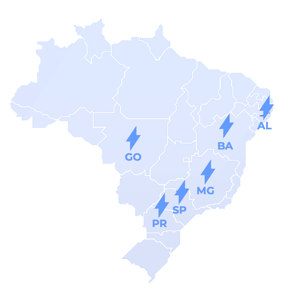 Mapa de atuação Bro Energy