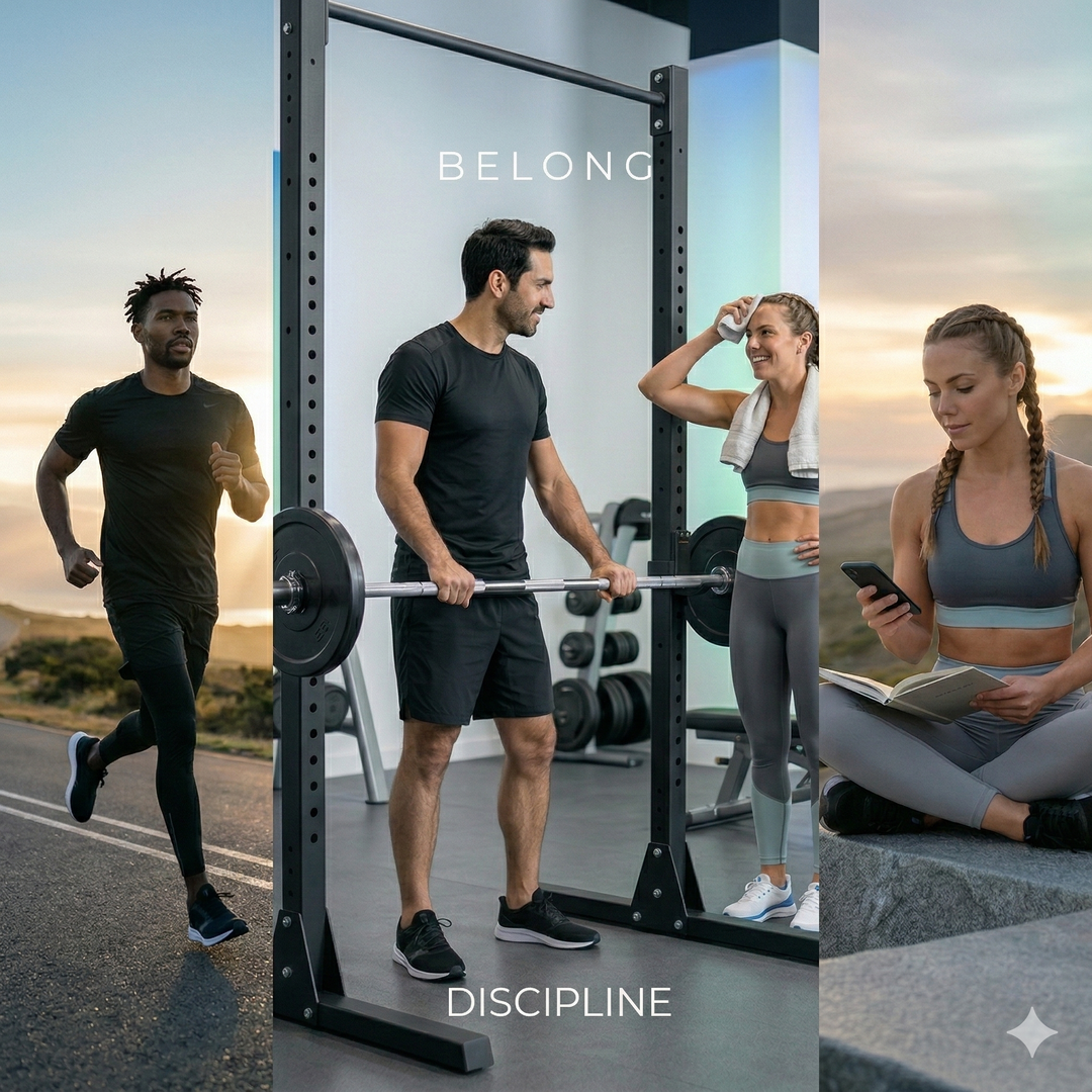 Pessoa treinando com foco e propósito